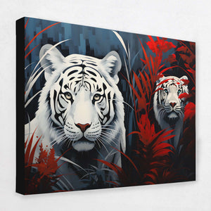 White Tiger Cubs - Luxury Wall Art