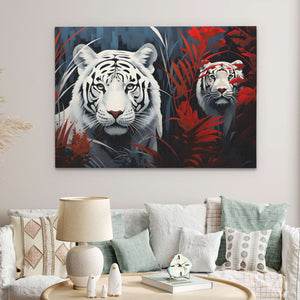 White Tiger Cubs - Luxury Wall Art