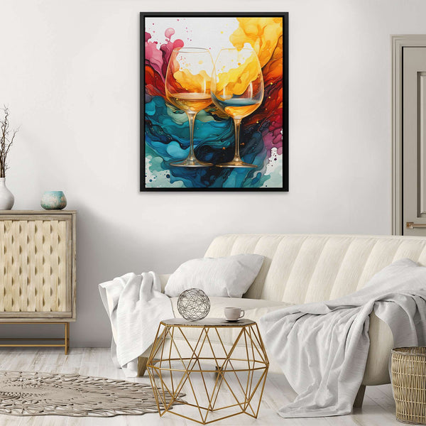 Wine Splash in a room