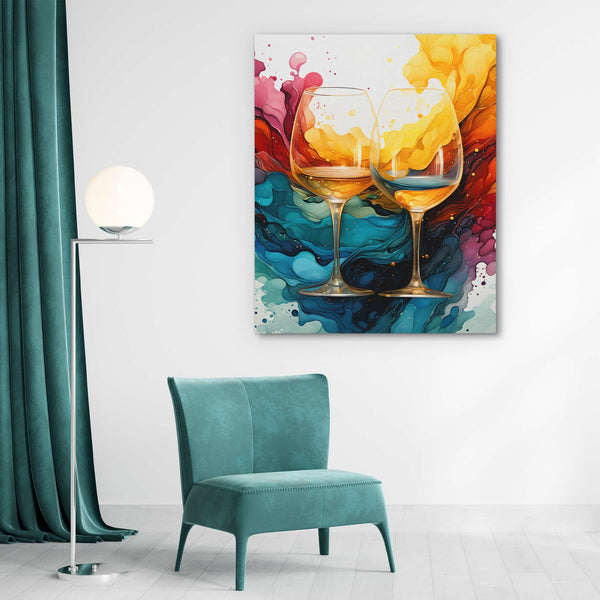 Wine Splash in a room