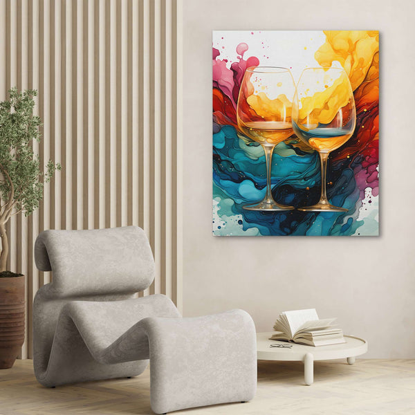 Wine Splash in a room