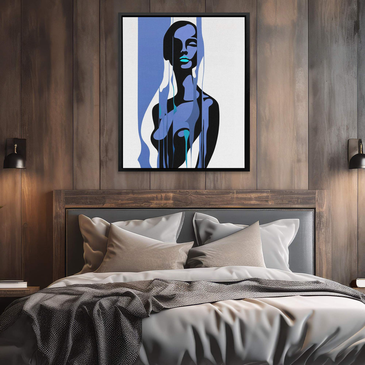 Woman's Blue Form - Luxury Wall Art