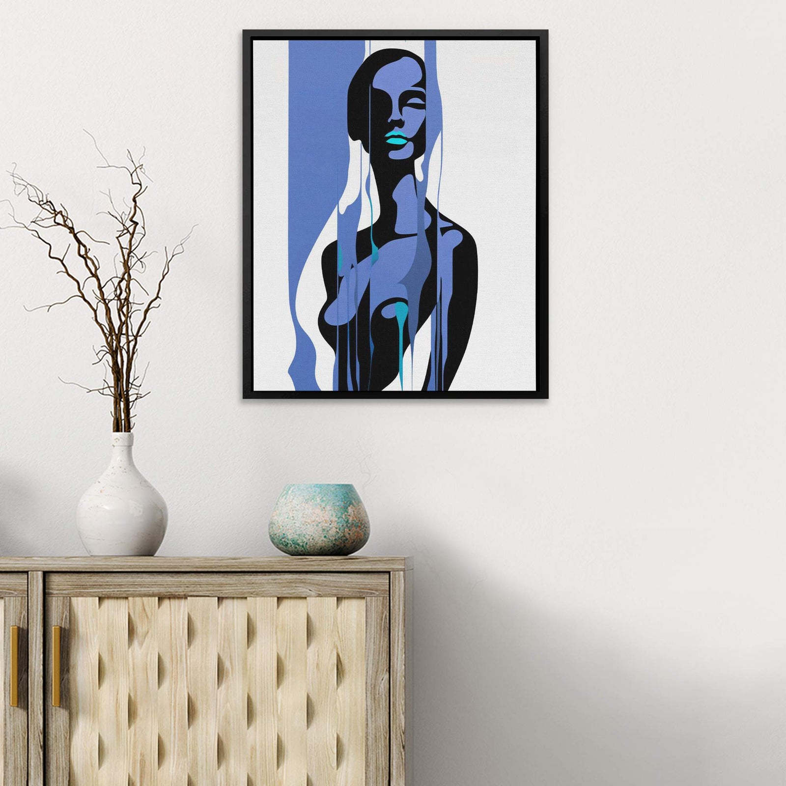 Woman's Blue Form - Luxury Wall Art