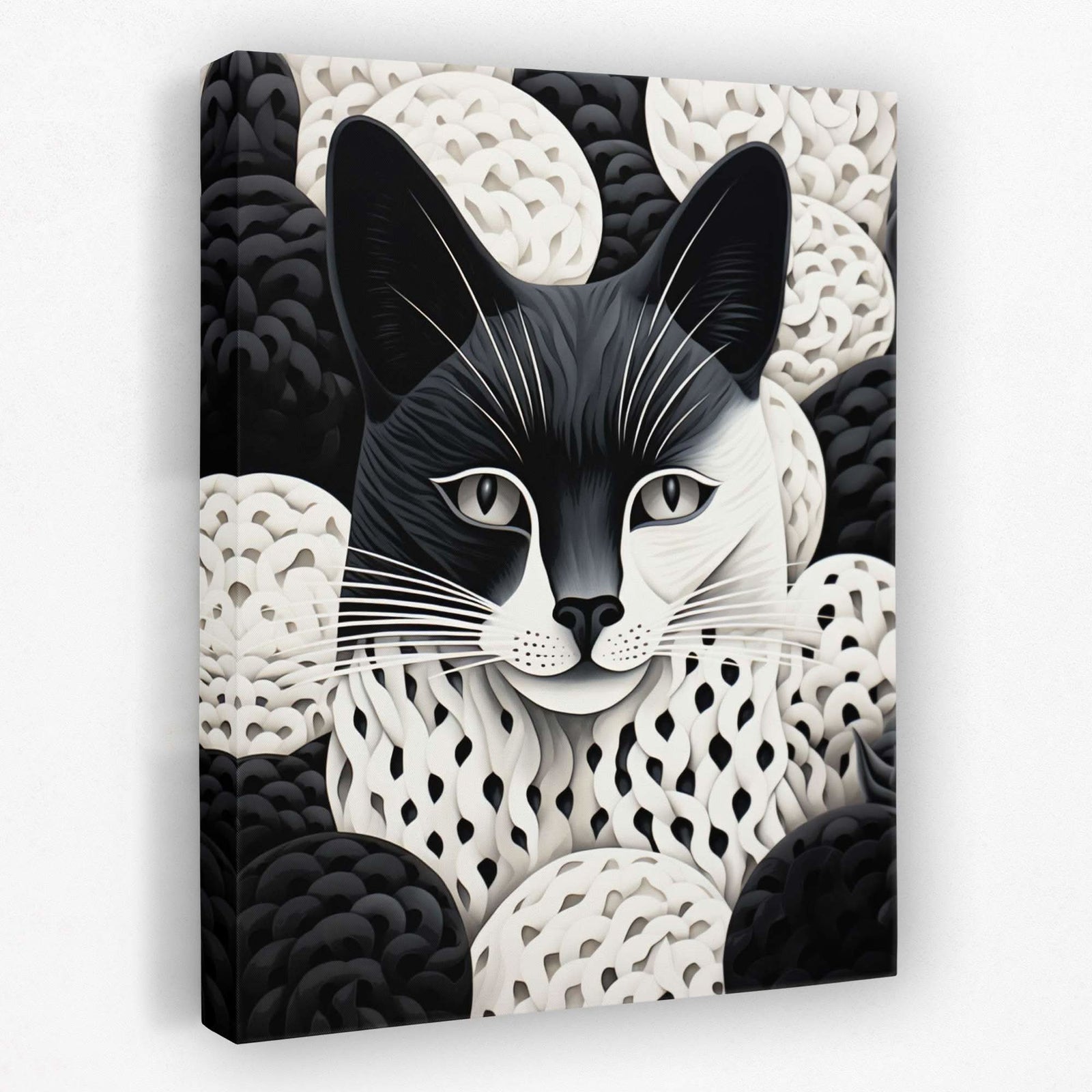 Woven Fox - Animals Canvas Wall Art