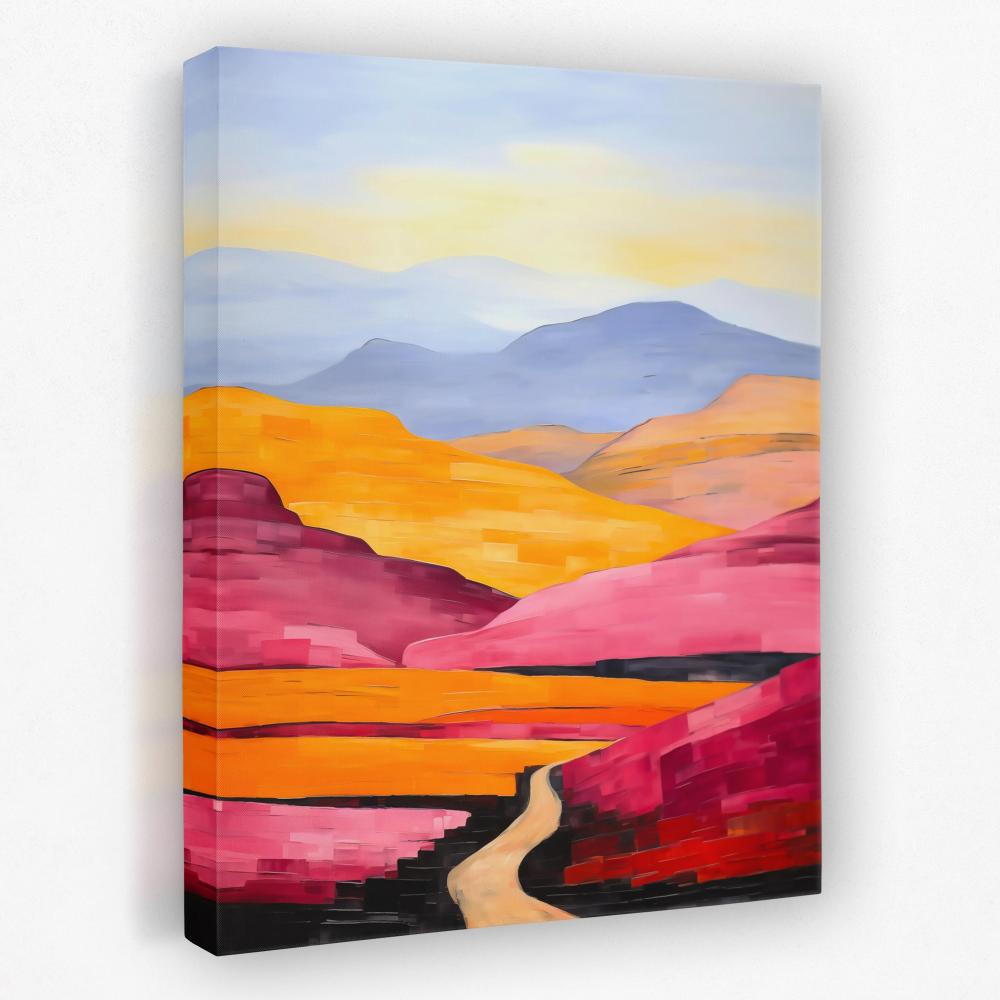 Yellow and Pink Hills - Luxury Wall Art