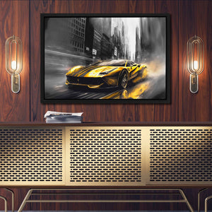 Yellow Sports Car - Luxury Wall Art