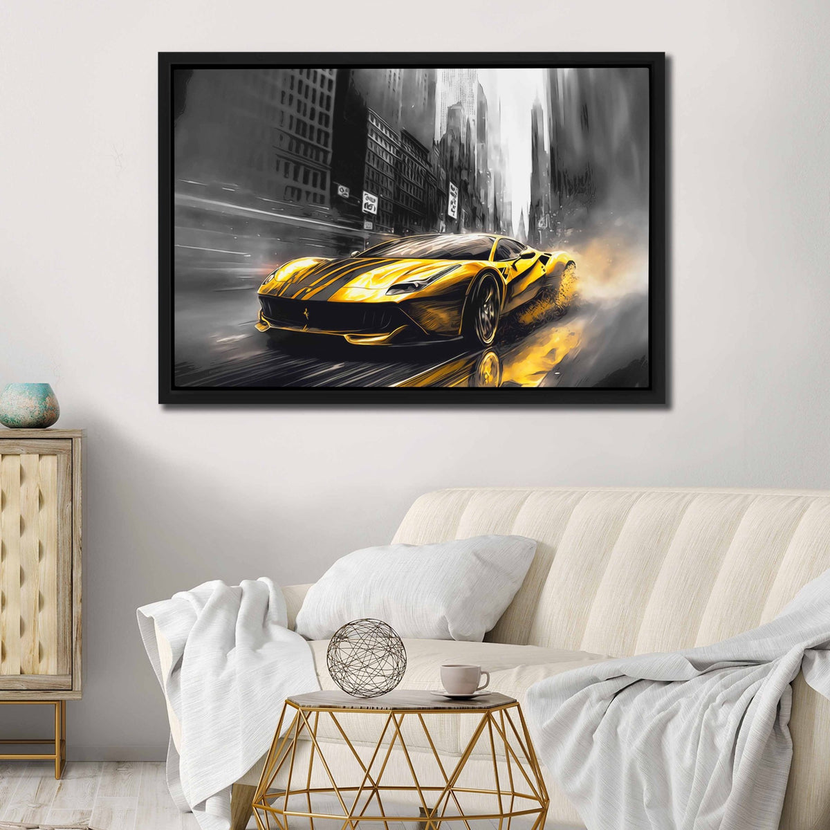 Yellow Sports Car - Luxury Wall Art