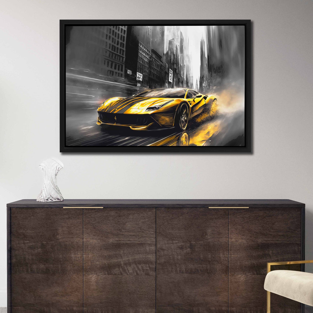 Yellow Sports Car - Luxury Wall Art