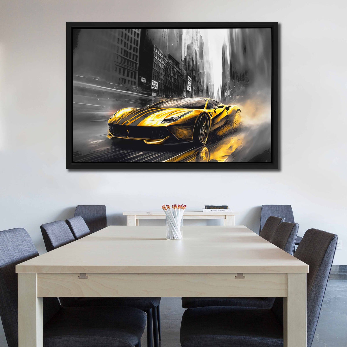Yellow Sports Car - Luxury Wall Art
