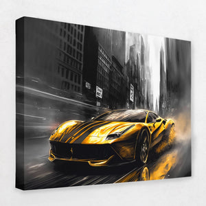 Yellow Sports Car - Luxury Wall Art