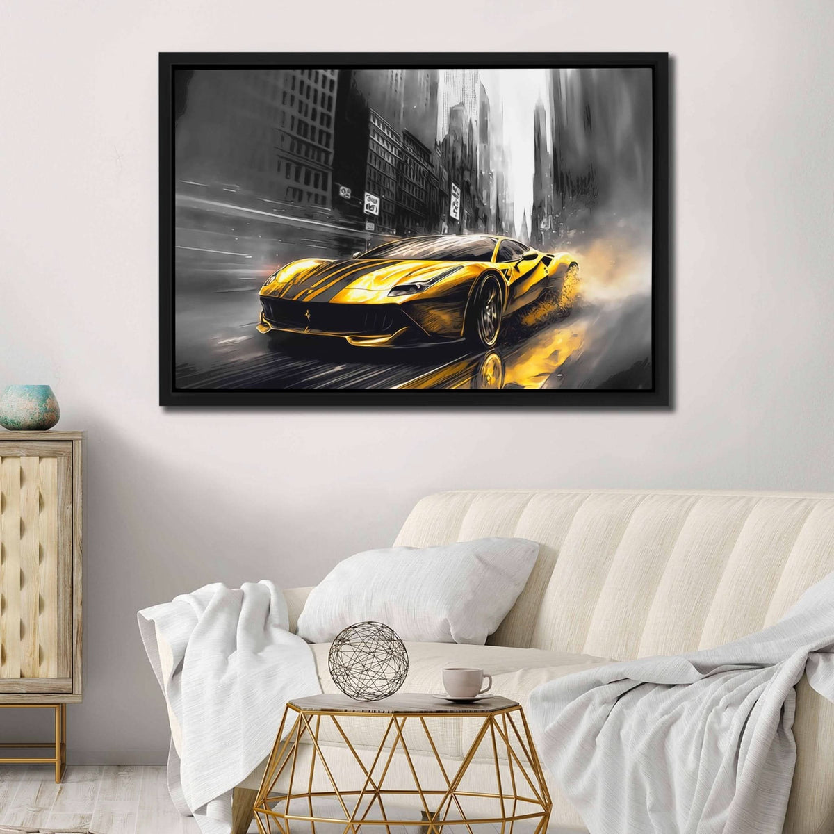 Yellow Sports Car - Luxury Wall Art