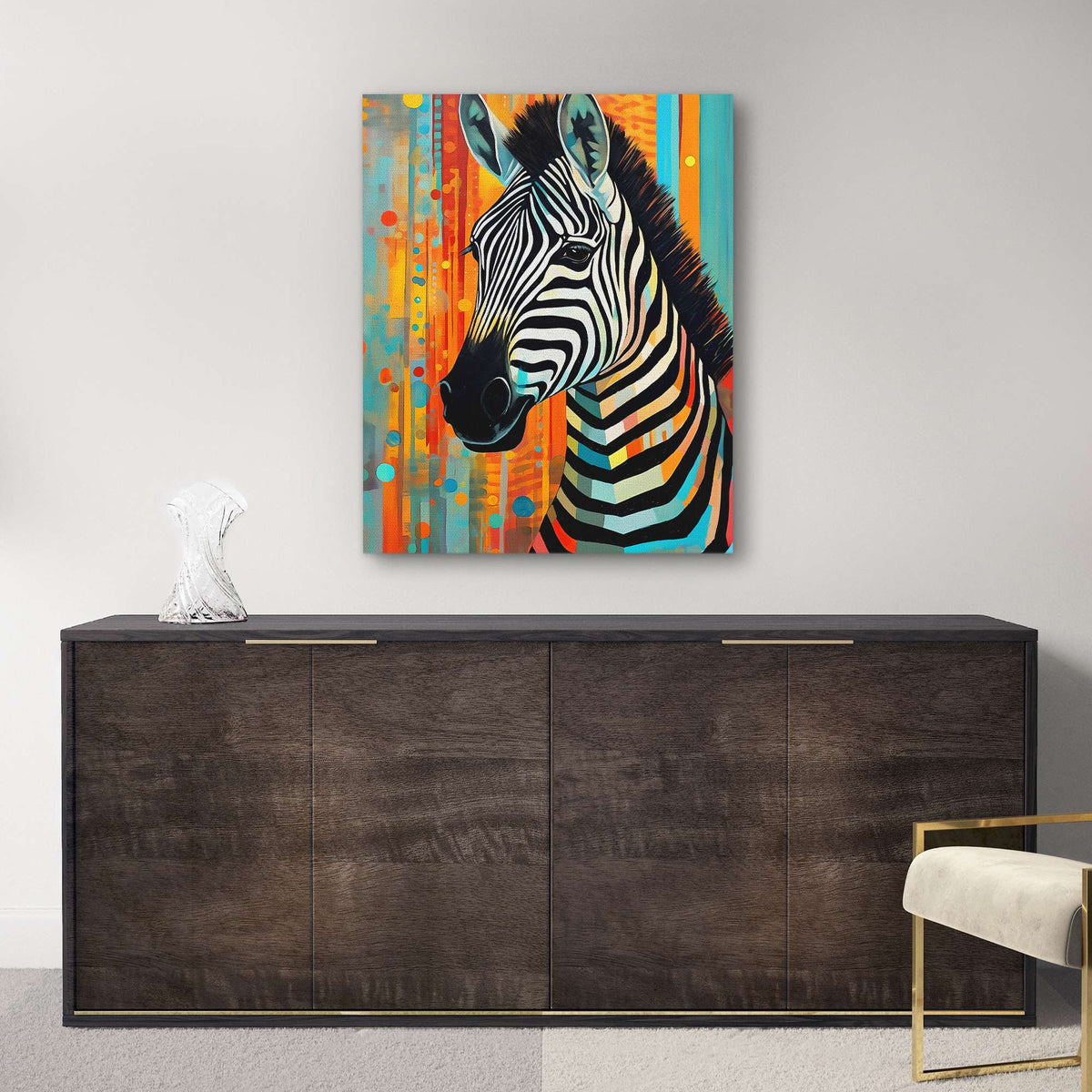 Zebra&#39;s Reflection - Luxury Wall Art