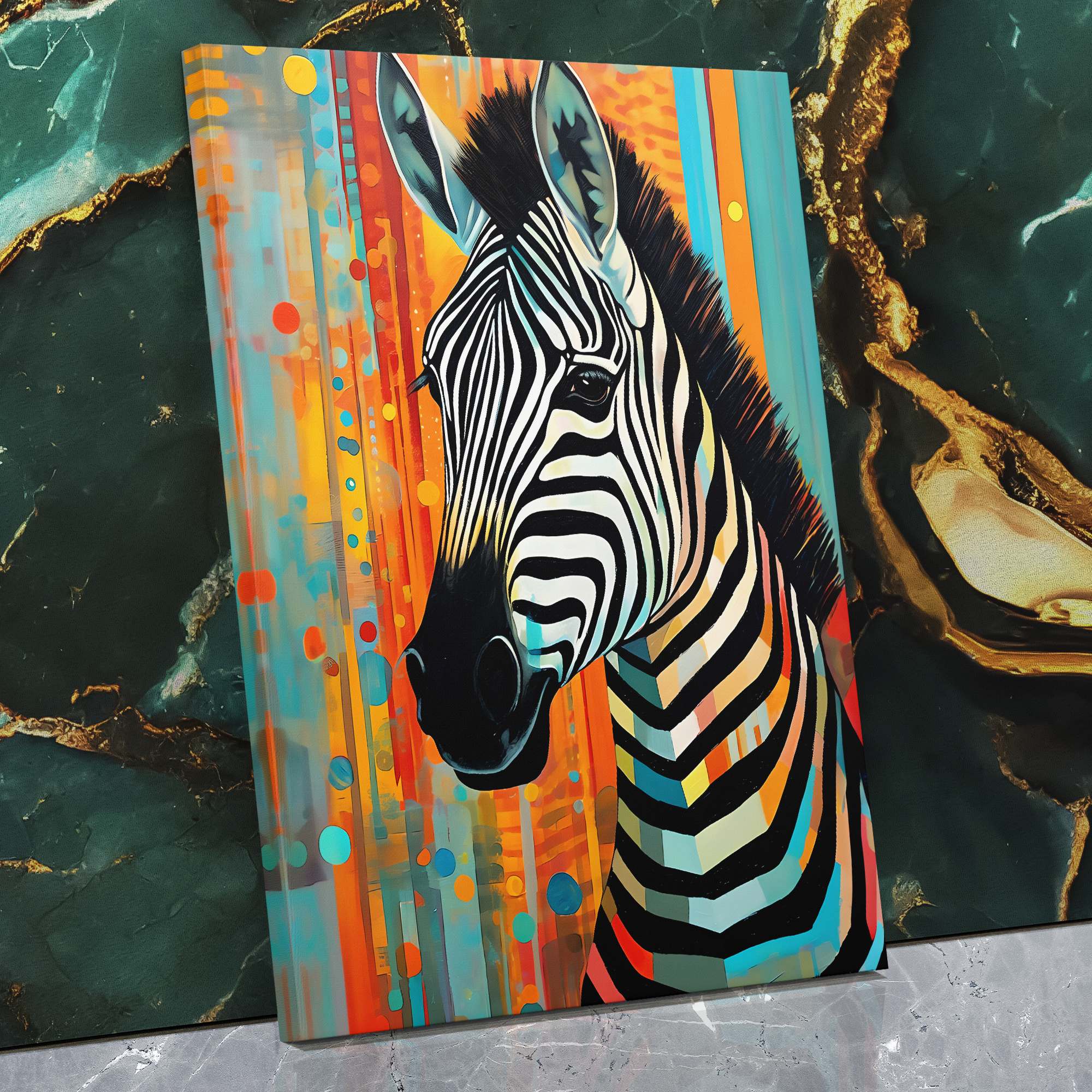 Zebra's Reflection - Luxury Wall Art